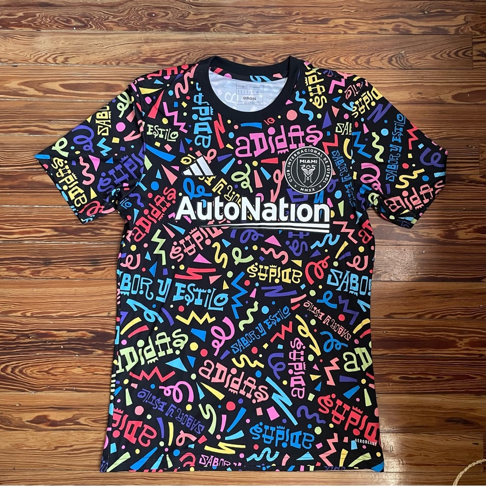 Inter Miami Adidas Black Multicolor Graphic Jersey